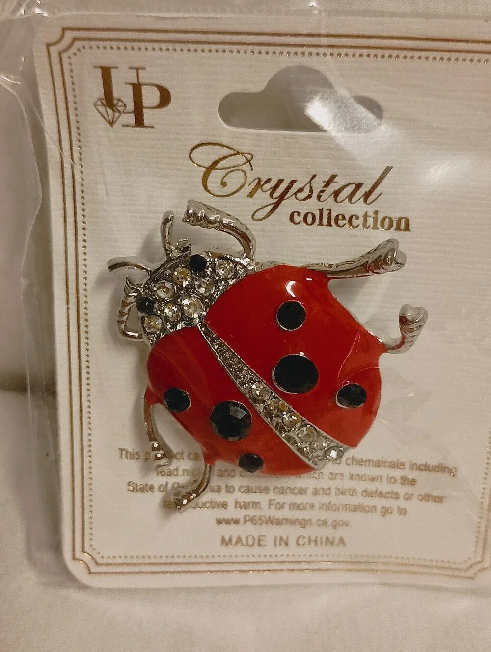 Women's Fashion Pin Jewelry Brooch Ladybug Silver